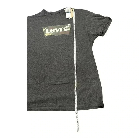 Levi's Mens Camo Batwing Logo Gray Crewneck T-Shirt - Picture 8 of 8